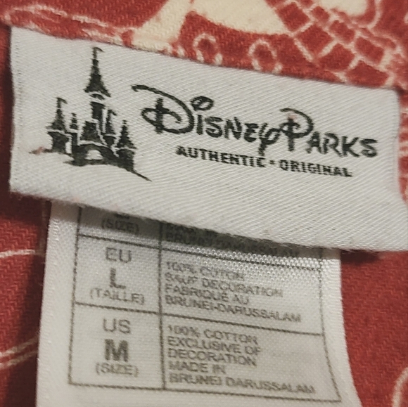 Disney Parks | Women's Red Fleece PJ Button-Down Shirt (US Size Medium) - Picture 2 of 14
